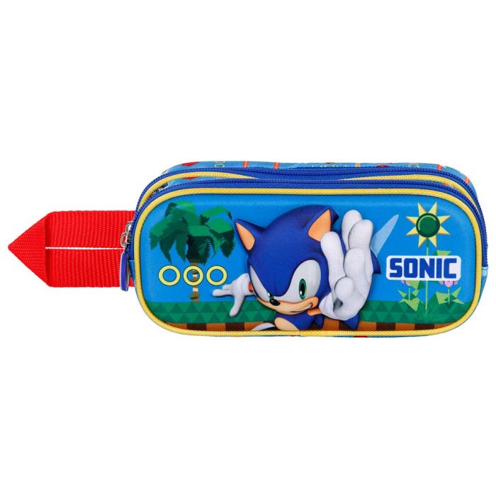 Estuche Portatodo 3D Doble Faster Sonic Azul 1
