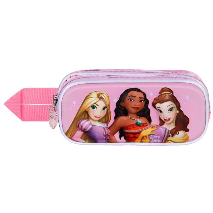 Estuche Portatodo 3D Doble Power Princesas Disney Lila 1