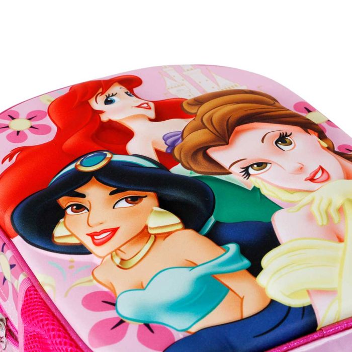 Mochila 3D Pequeña Palace Princesas Disney Rosa 3