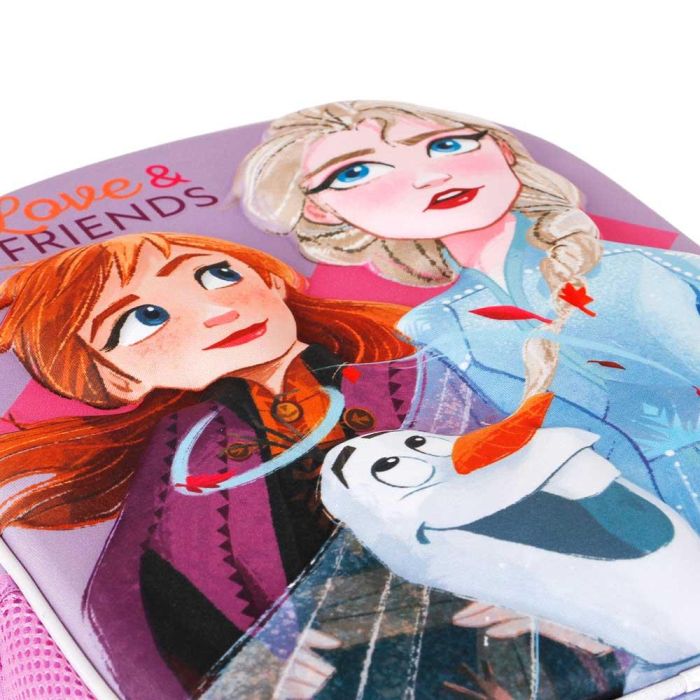 Mochila 3D Pequeña Friends Disney Frozen 2 Fucsia 3