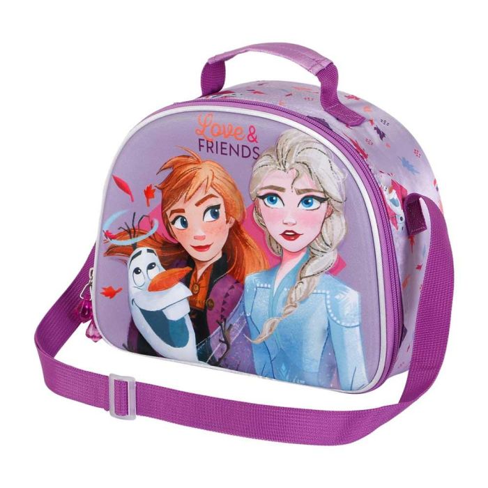 Bolsa Portamerienda 3D Friends Disney Frozen 2 Fucsia