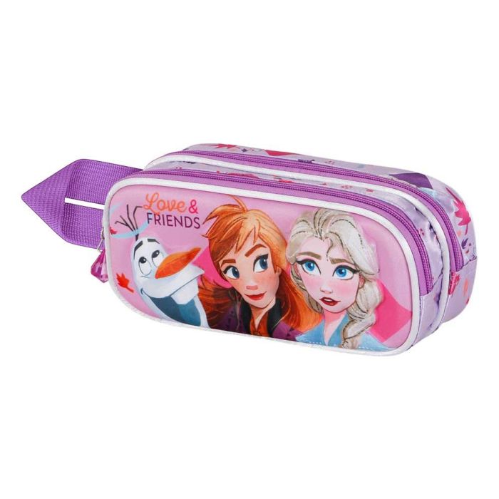 Estuche Portatodo 3D Doble Friends Disney Frozen 2 Fucsia