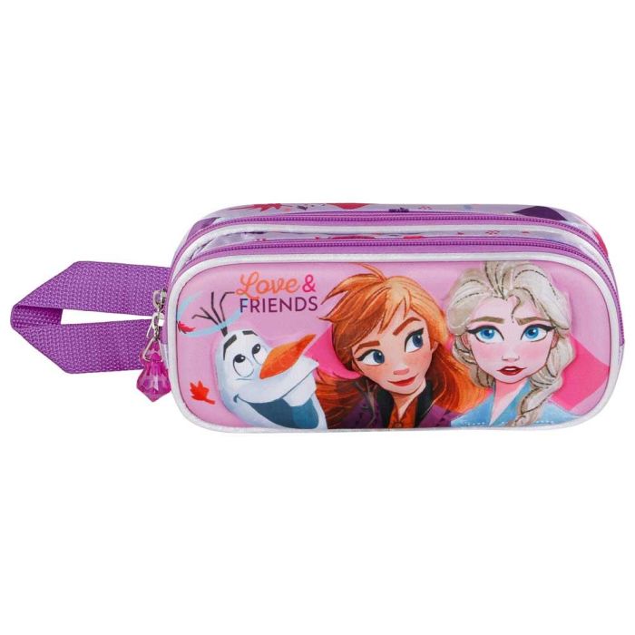 Estuche Portatodo 3D Doble Friends Disney Frozen 2 Fucsia 1