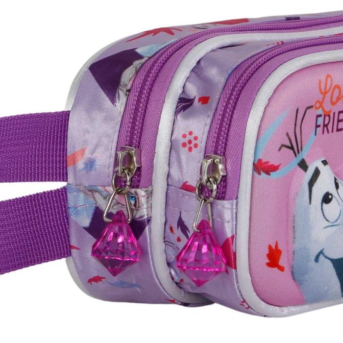 Estuche Portatodo 3D Doble Friends Disney Frozen 2 Fucsia 3