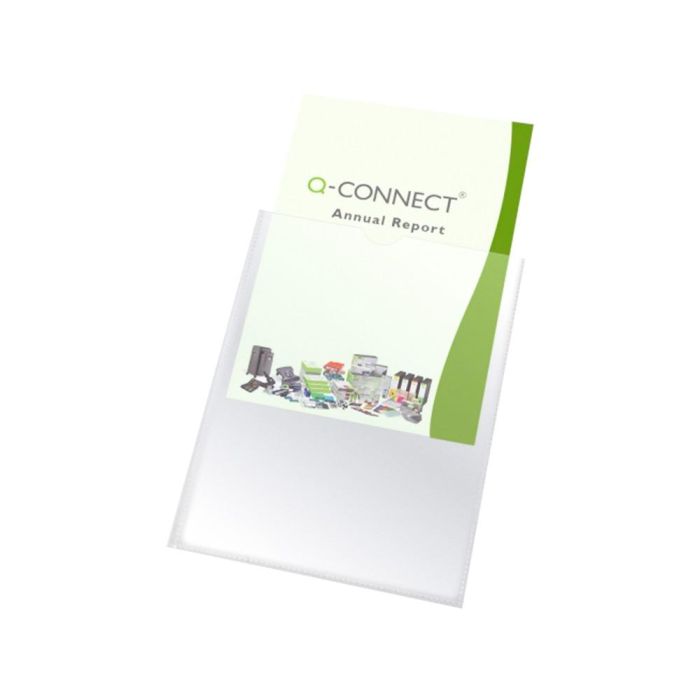 Funda Portadocumento Q-Connect Folio 140 Micras Pvc Transparente 230x330 mm 100 unidades 4