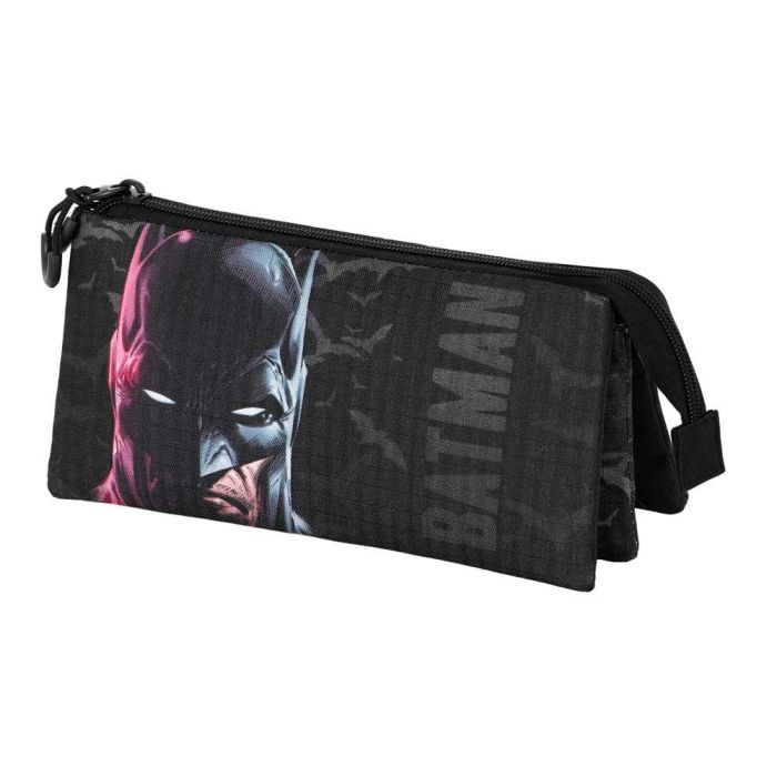 Estuche Portatodo Triple Face DC Comics Batman Negro