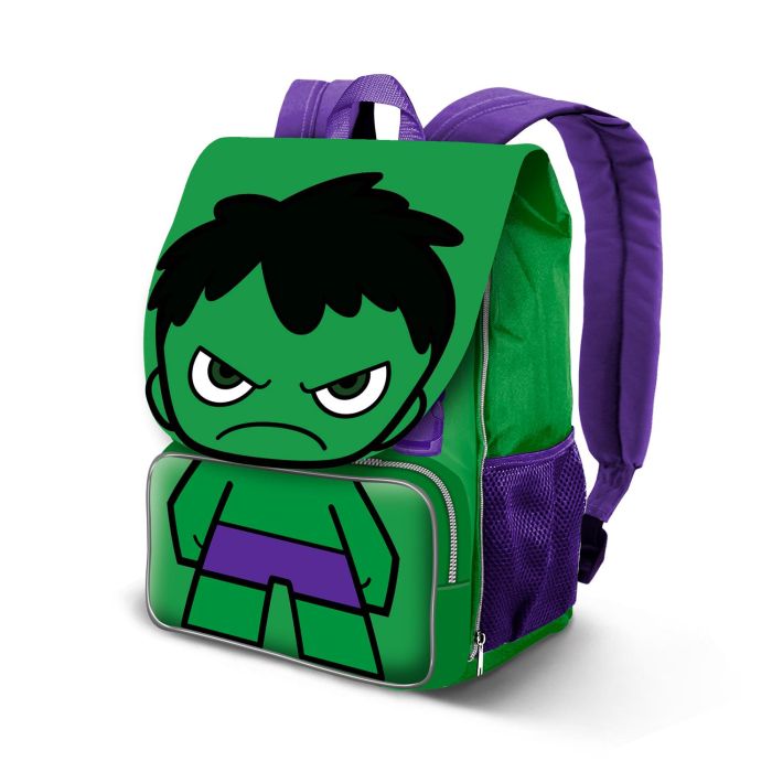 Mochila Expandible EXP Angry Marvel Hulk Verde