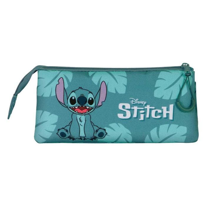 Estuche Portatodo Triple Sit Disney Lilo y Stitch Azul 2