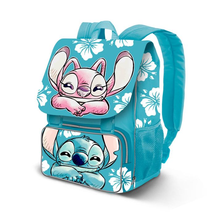 Mochila Expandible EXP Tropic Disney Lilo y Stitch Azul