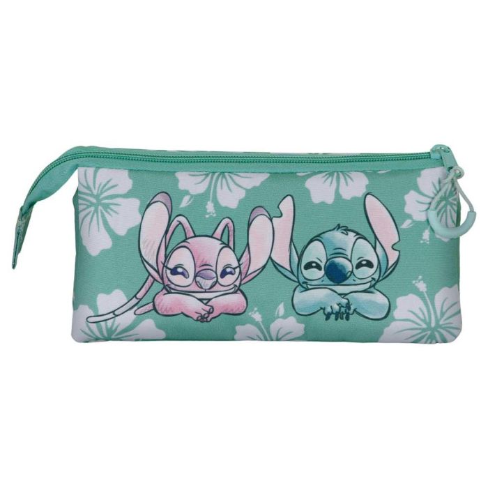 Estuche Portatodo Triple Tropic Disney Lilo y Stitch Azul 2