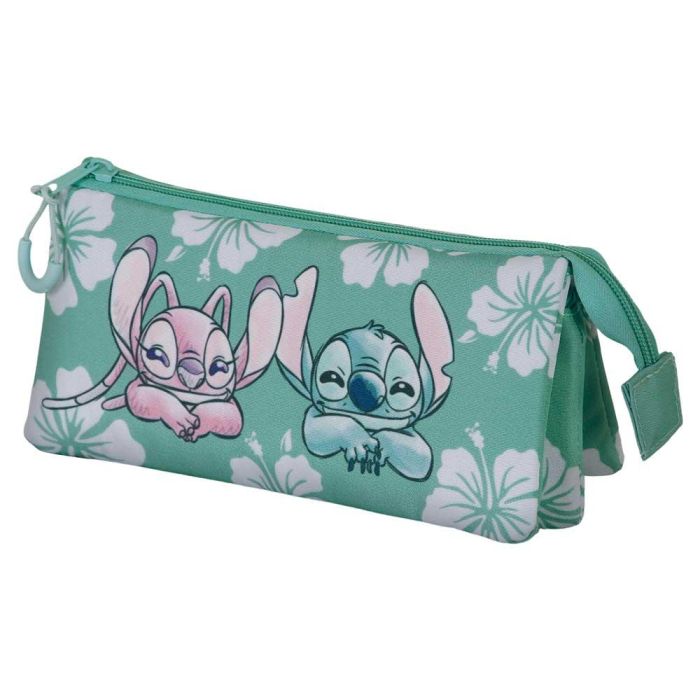 Estuche Portatodo Triple Tropic Disney Lilo y Stitch Azul