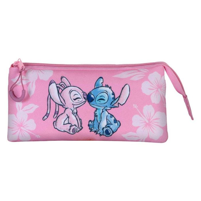 Estuche Portatodo Triple Pink Disney Lilo y Stitch Rosa 1