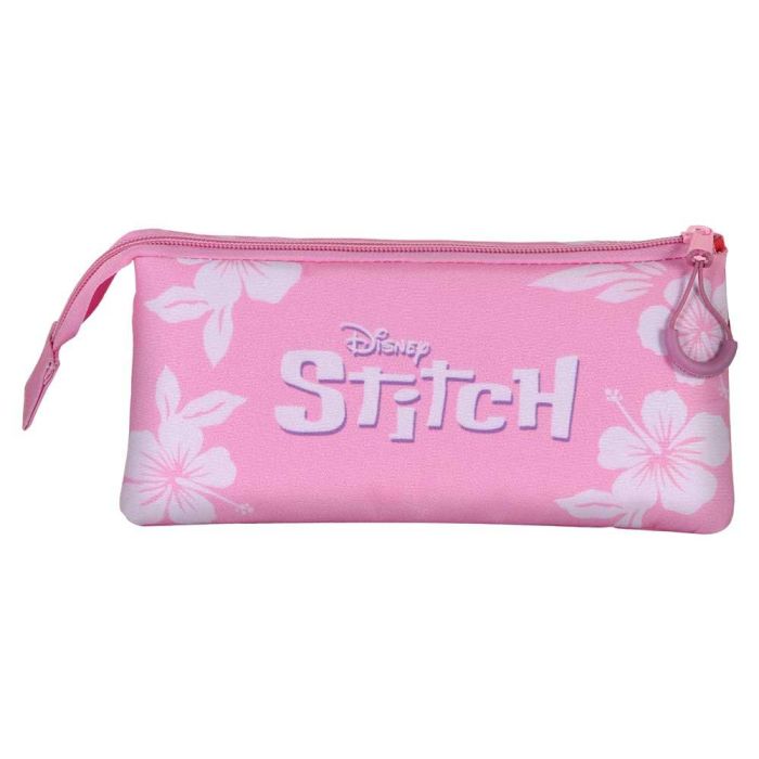 Estuche Portatodo Triple Pink Disney Lilo y Stitch Rosa 2