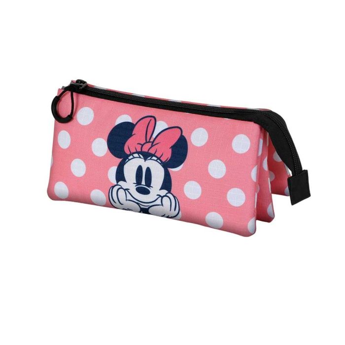 Estuche Portatodo Triple Closer Disney Minnie Mouse Rosa