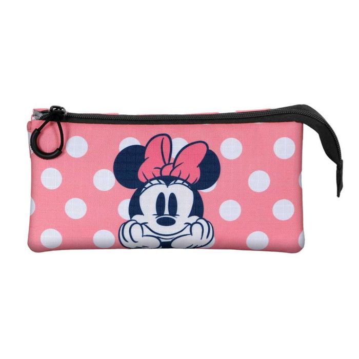 Estuche Portatodo Triple Closer Disney Minnie Mouse Rosa 1