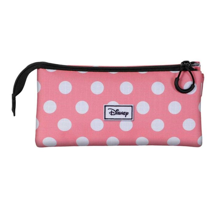 Estuche Portatodo Triple Closer Disney Minnie Mouse Rosa 2