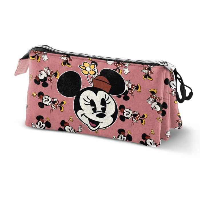 Estuche Portatodo Triple Aqua Disney Minnie Mouse Rosa