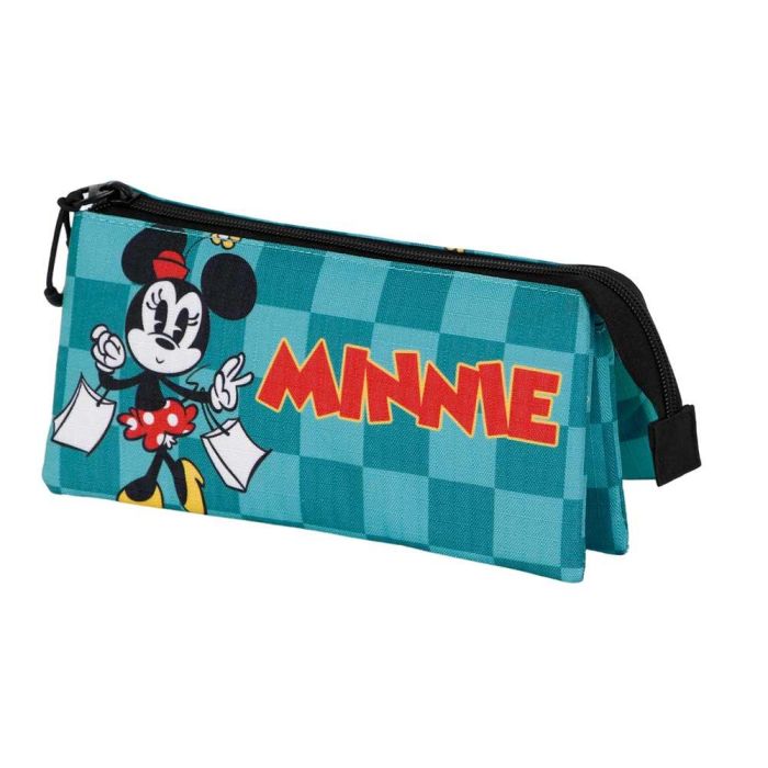 Estuche Portatodo Triple Indigo Disney Minnie Mouse Turquesa