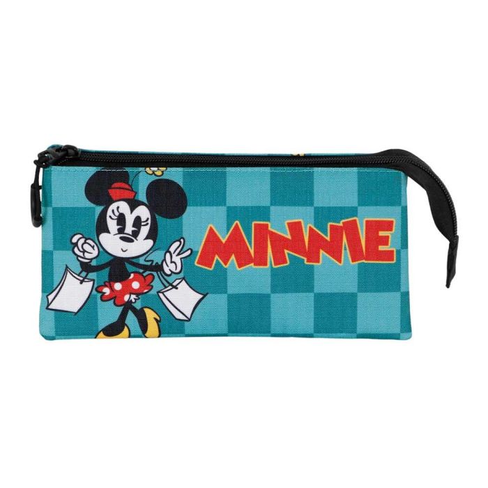 Estuche Portatodo Triple Indigo Disney Minnie Mouse Turquesa 1