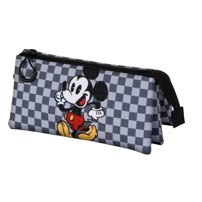 Estuche Portatodo Triple Move Disney Mickey Mouse Gris