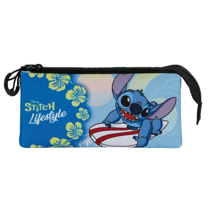 Estuche Portatodo Triple Lifestyle Disney Lilo y Stitch Azul 1