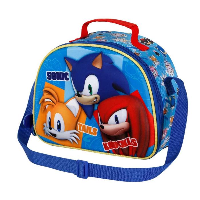Bolsa Portamerienda 3D Trio Sonic The Hedgehog - SEGA Azul