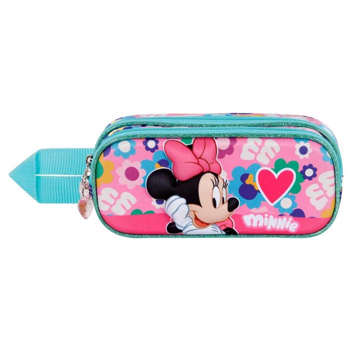 Estuche Portatodo 3D Doble Heart Disney Minnie Mouse Rosa 1