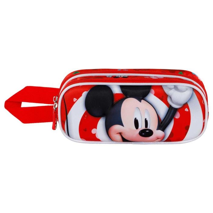 Estuche Portatodo 3D Doble Twirl Disney Mickey Mouse Rojo 1