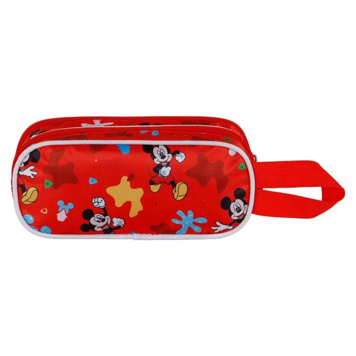 Estuche Portatodo 3D Doble Twirl Disney Mickey Mouse Rojo 2