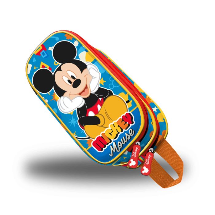 Estuche Portatodo 3D Doble Glad Disney Mickey Mouse Azul