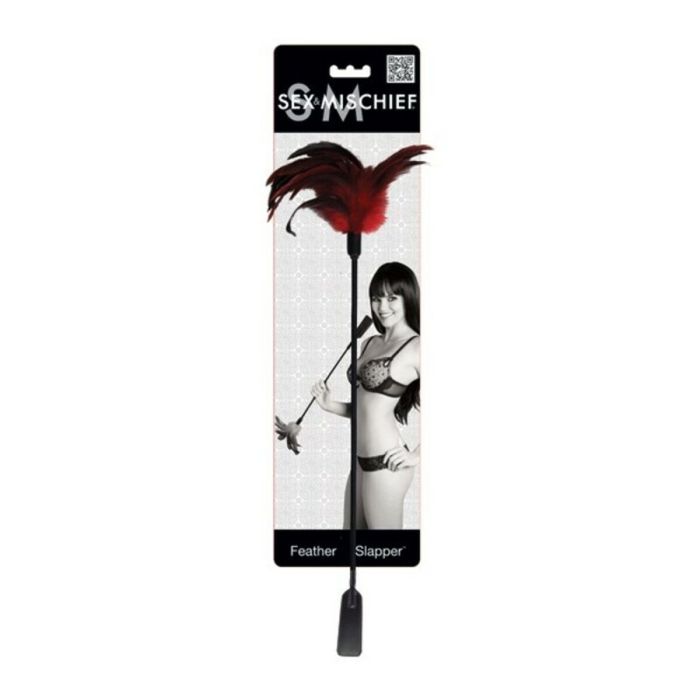 Fusta de Plumas Sportsheets SS10062 Negro/Rojo 1 Fusta de Plumas Sportsheets SS10062 Negro/Rojo 1