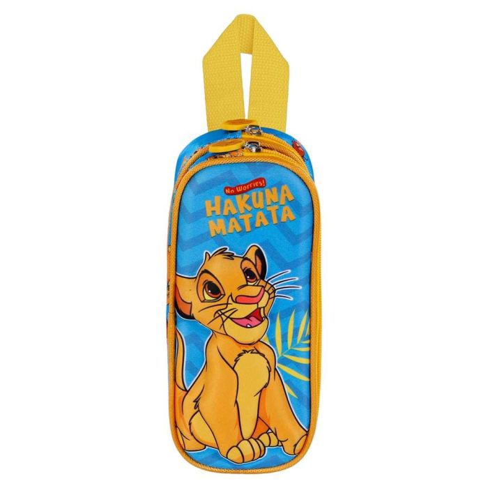 Estuche Portatodo 3D Doble Hakuna Disney El Rey León Azul 1