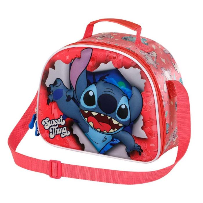 Bolsa Portamerienda 3D Thing Disney Lilo y Stitch Rosa