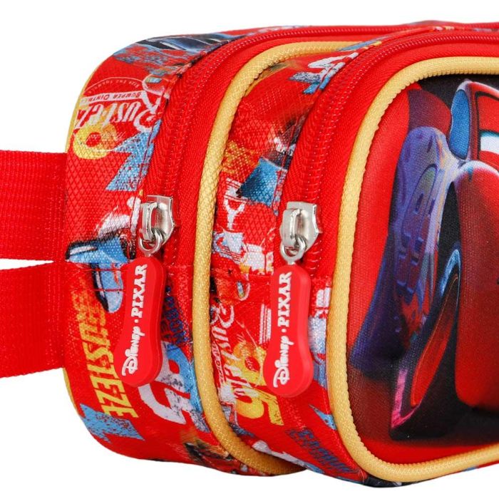 Estuche Portatodo 3D Doble Bumper Disney Cars 3 Rojo 3