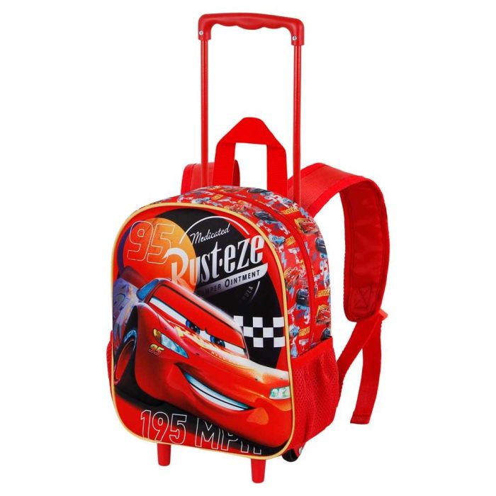 Mochila 3D con Ruedas Pequeña Bumper Disney Cars 3 Rojo