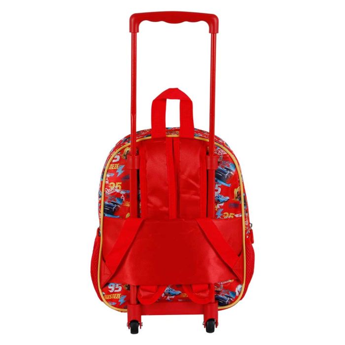 Mochila 3D con Ruedas Pequeña Bumper Disney Cars 3 Rojo 3