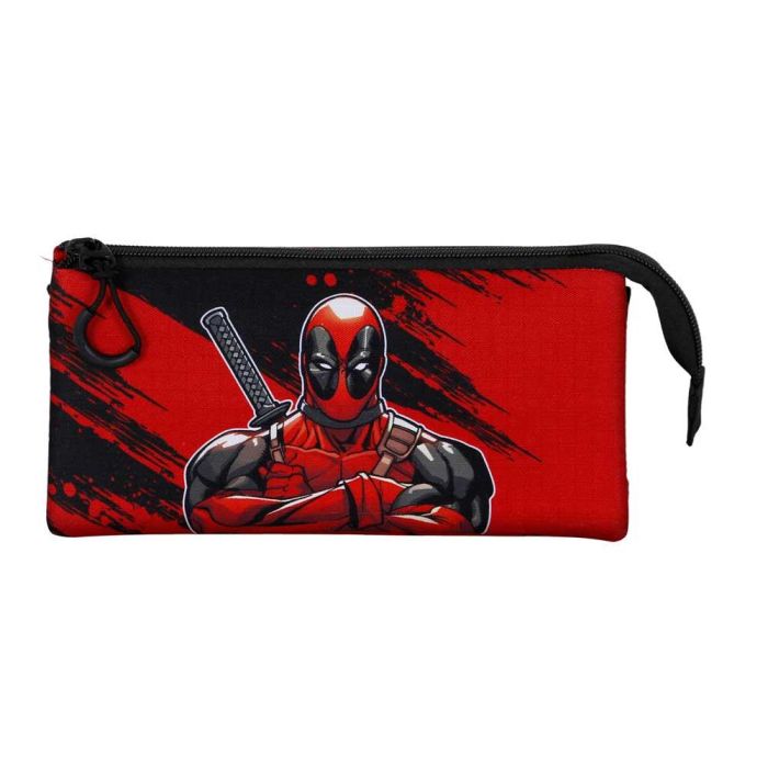 Estuche Portatodo Triple Bad Marvel Deadpool Rojo 1