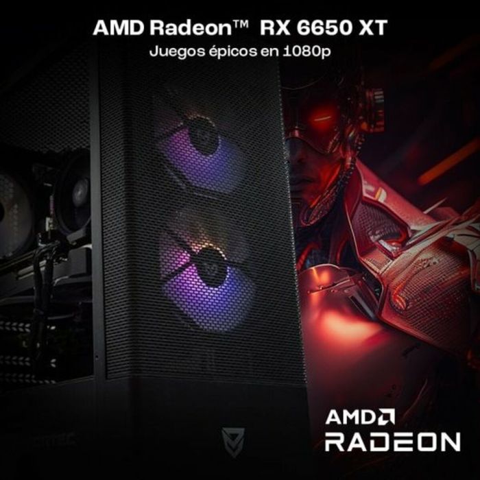 PC de Sobremesa PcCom Lite AMD RADEON RX 6650XT 16 GB RAM 1 TB SSD 3