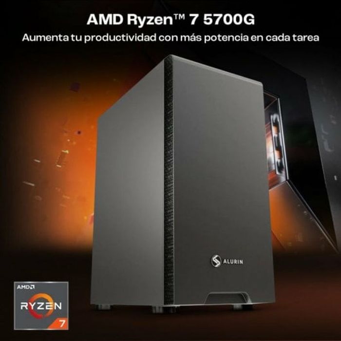 PC de Sobremesa PcCom Work AMD Ryzen 7 5700G 16 GB RAM 500 GB SSD 4