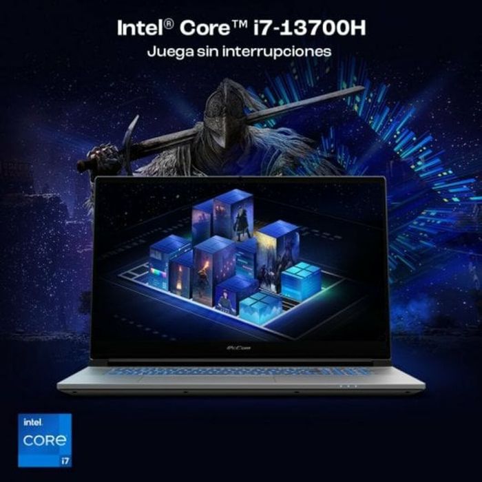Notebook PcCom Revolt 4060 Qwerty Español Intel Core i7-13700H 16 GB RAM 17,3" 1 TB SSD 6