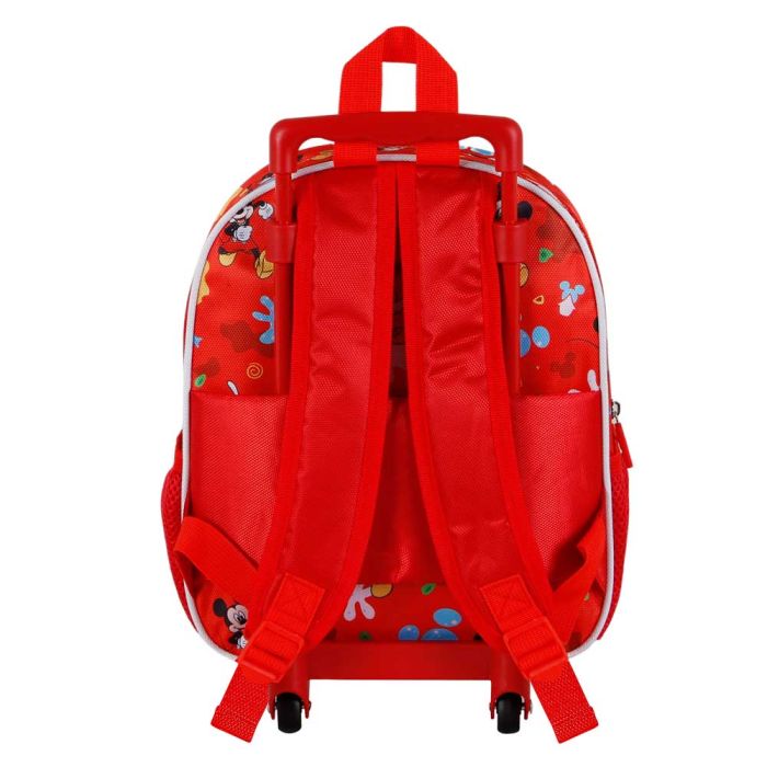 Mochila 3D con Ruedas Pequeña Twirl Mickey Mouse Rojo 2