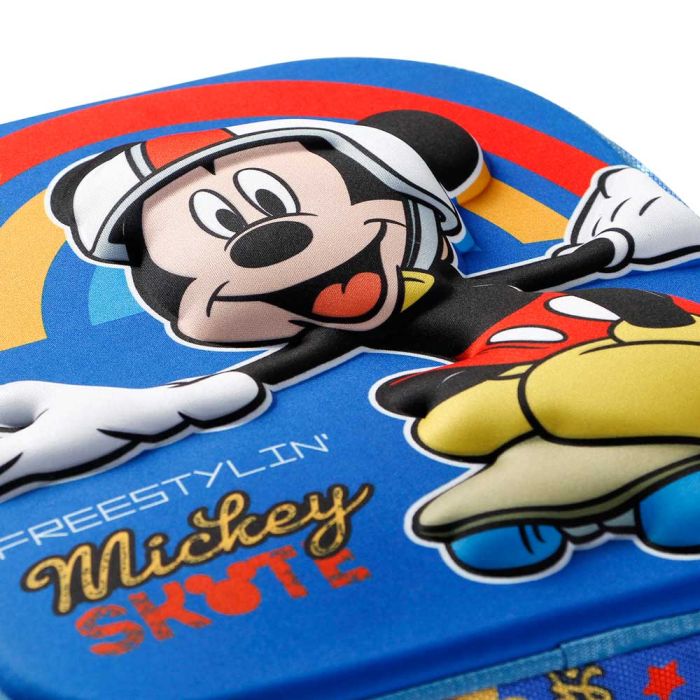Mochila 3D con Ruedas Pequeña Freestyle Disney Mickey Mouse Azul 4