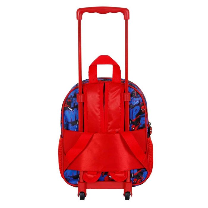 Mochila 3D con Ruedas Pequeña Mighty Marvel Spiderman Rojo 2