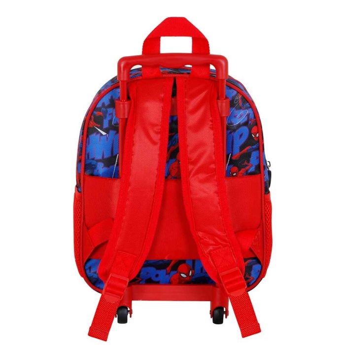 Mochila 3D con Ruedas Pequeña Mighty Marvel Spiderman Rojo 3