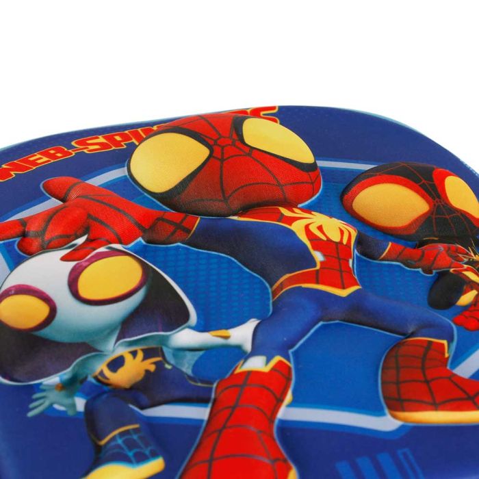 Mochila 3D con Ruedas Pequeña Spinners Marvel Spiderman Azul 4