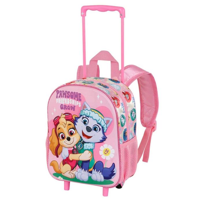 Mochila 3D con Ruedas Pequeña Friendship Paw Patrol La Patrulla Canina Rosa