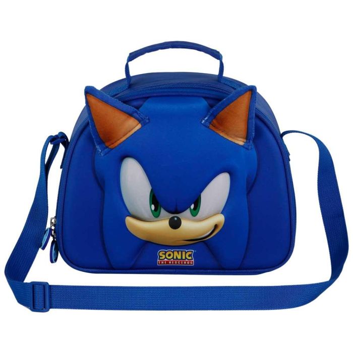 Bolsa Portamerienda 3D Face Sonic The Hedgehog - SEGA Azul 1