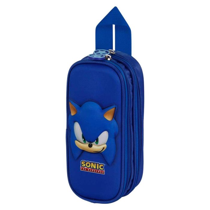 Estuche Portatodo 3D Doble Face Sonic The Hedgehog - SEGA Azul