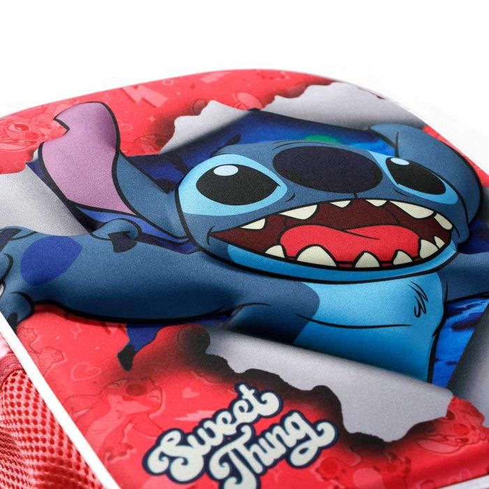 Mochila 3D con Ruedas Pequeña Thing Disney Lilo y Stitch Rosa 4