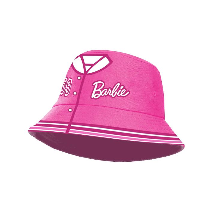 Gorro Infantil Bucket Varsity Barbie Rosa